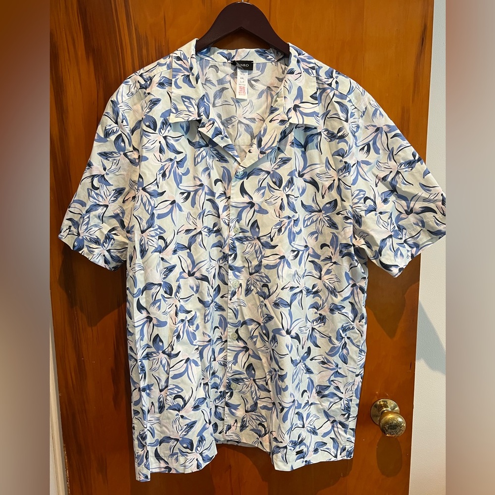 Hanro Men’s Button Down Cotton Short Sleeved Shirt